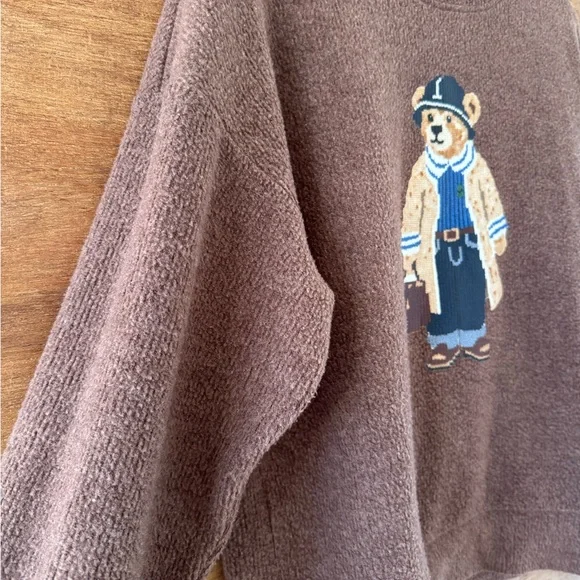 Brown Sweater with Bear Design - Picture 2 of 4